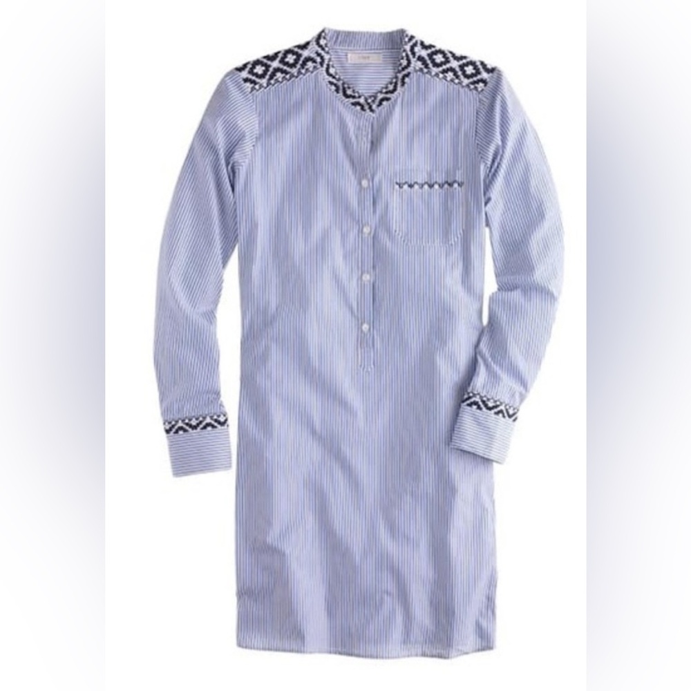 J.Crew striped embroidered cover up